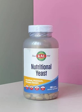 美国KAL Nutritional Yeast 无麸质无糖营养酵母片维生素B补充片