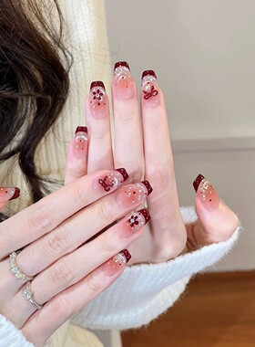 秋冬花稚蝶语猫眼腮红法式小红花