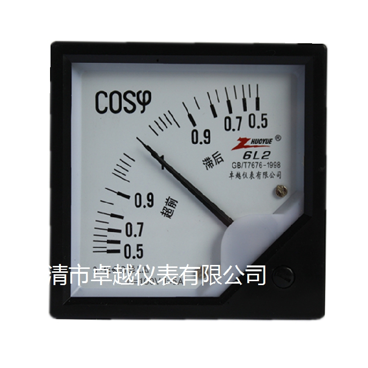 卓越仪表 优质 功率因数表 6L2-COS 100V.5A 380V.5A 76*76