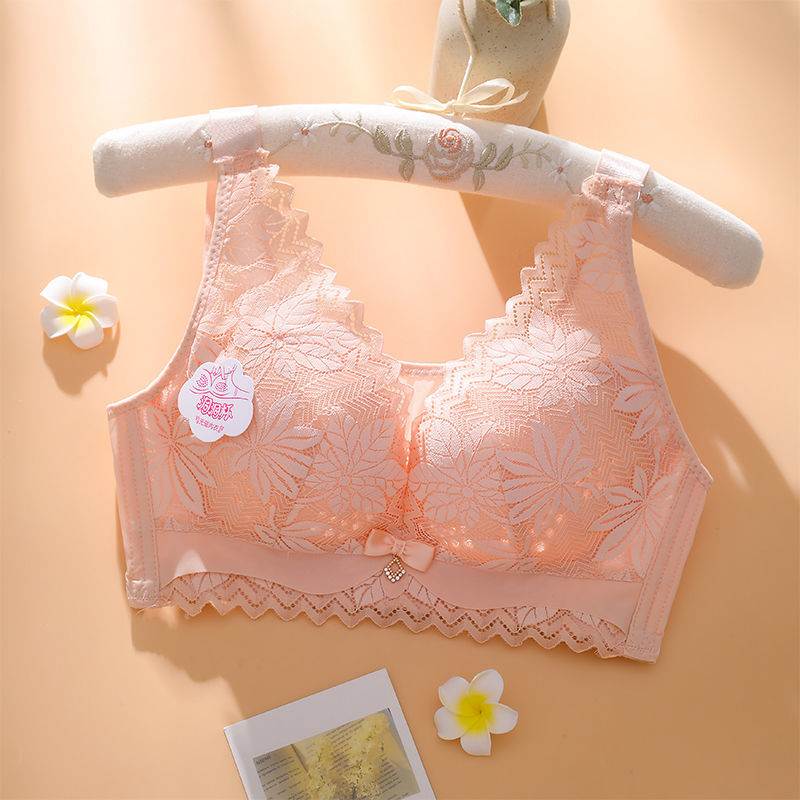 夏季内衣女超薄款文胸无钢圈聚拢胸罩女透气上托性感收副乳防下垂