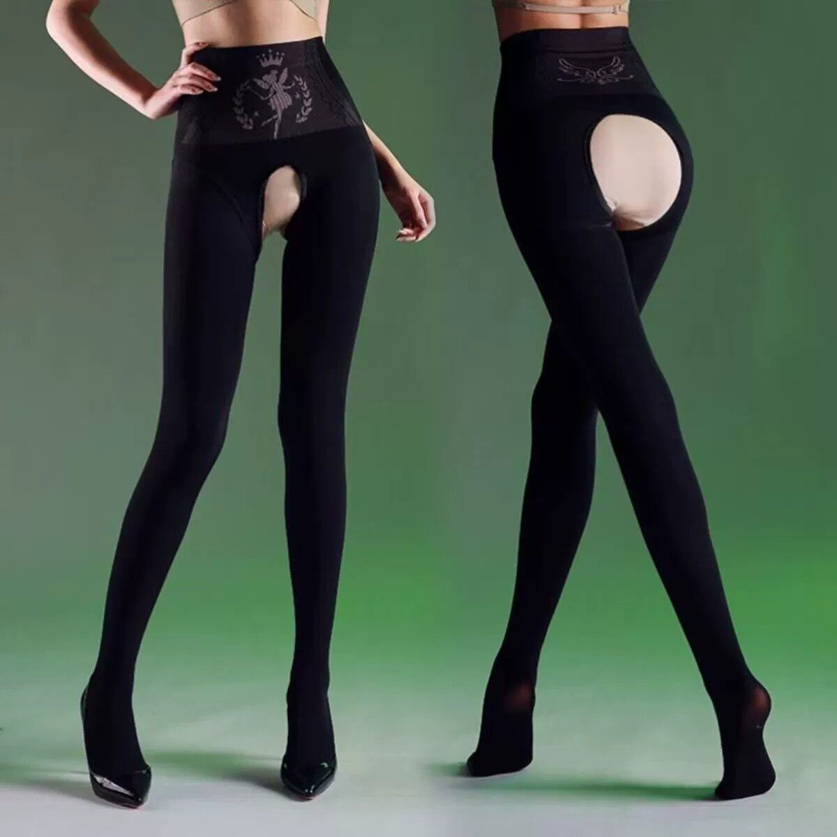 2025花仙子水光袜高腰收腹开档打底裤秋冬光腿神器加绒保暖女神袜