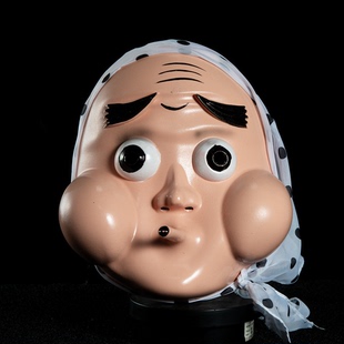 万圣节恐怖仿真鬼灭之刃锻刀人钢伯冢萤面具COS钢铁家冢 树脂面具