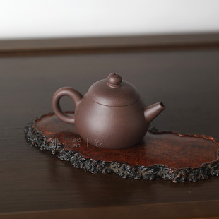 单人泡茶紫砂壶纯手工原矿紫泥古拙120cc顾杏娟一人用小茶壶 云雅