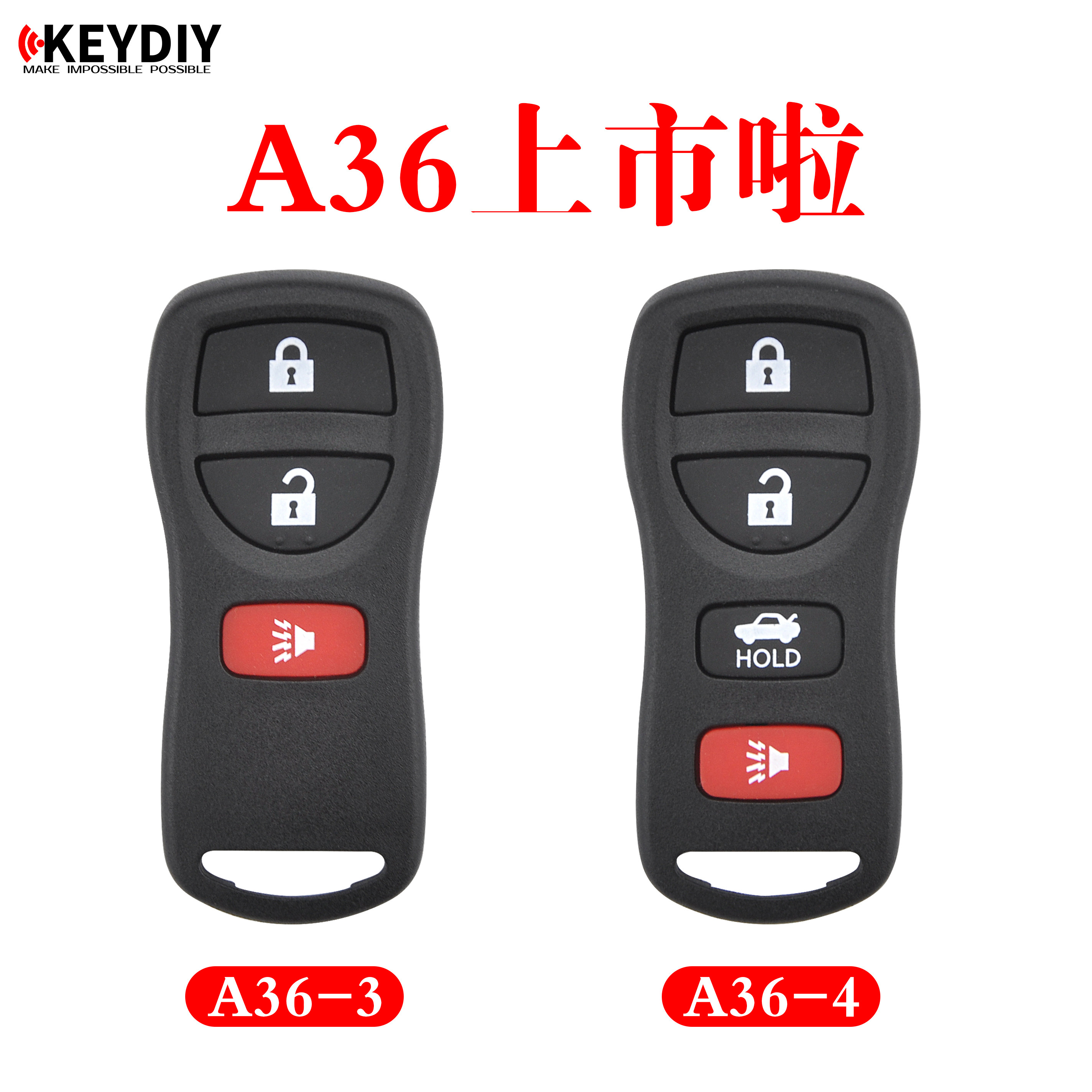 KD A36 尼桑电波分体款普通子机3键4键适用KD100 600 精灵 X1 MAX