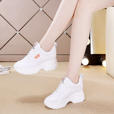 网红春夏内增高8cm运动小白鞋