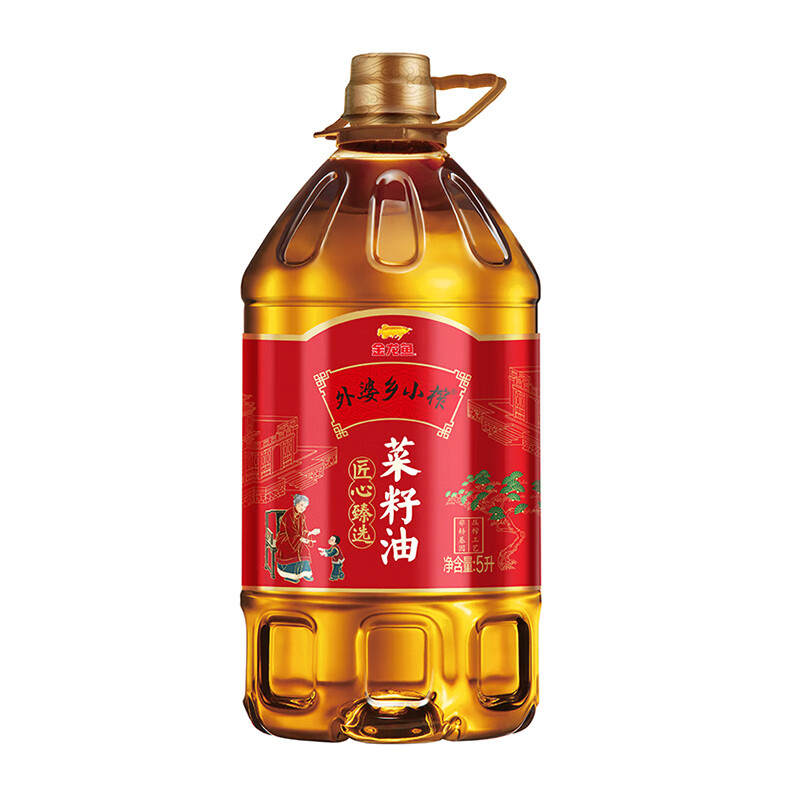 金龙鱼外婆乡小榨匠心臻选菜籽油5L