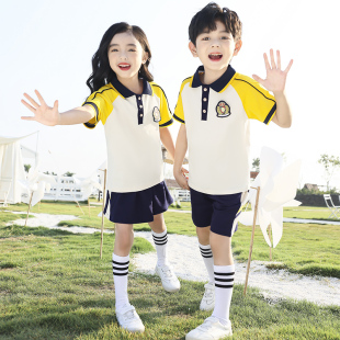 毕业照服装 幼儿园园服夏装 套装 学院风小学生校服儿童班服短袖 夏季