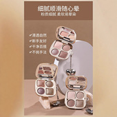 维妮小熊幻彩秘境四色哑光珠光眼影盘丝滑碎钻细闪显色百搭修容盘