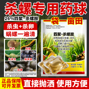 蜗牛药四聚杀螺胺药球杀蜗牛专用药钉螺丝福寿螺蛞蝓鼻涕虫杀虫剂