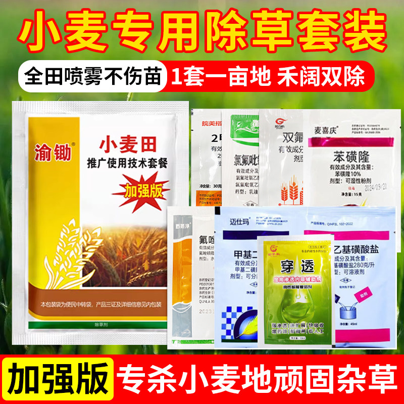 小麦苗后专用除草剂冬春小麦田专用除草烂根剂节节麦野燕麦播娘蒿