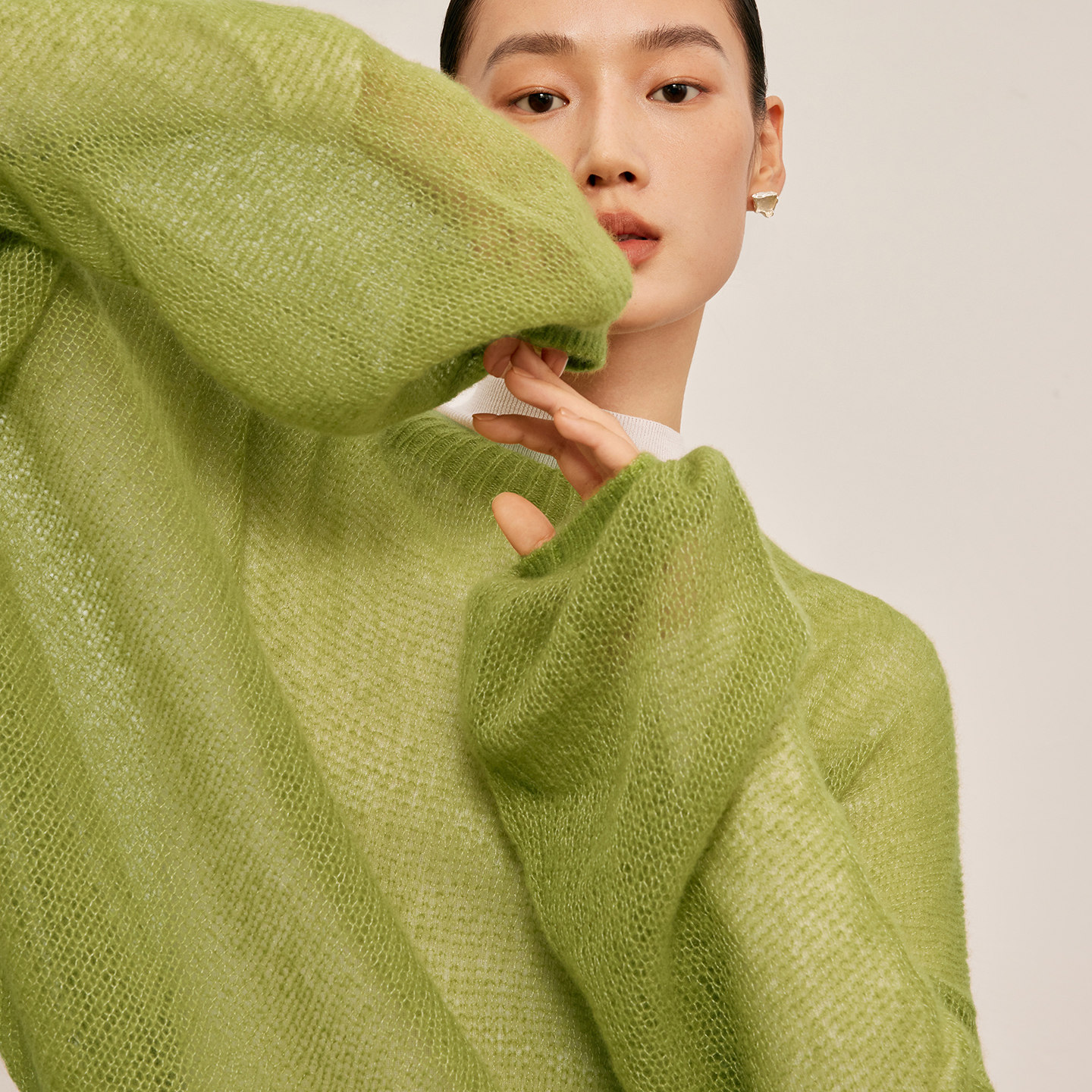 康宝莱白厂丝~陌可丨山羊绒衫套头毛衣轻薄长袖丝羊绒上衣女,女装/女士精品,羊绒衫,淘宝优惠券,粉丝福利购,淘宝优惠卷