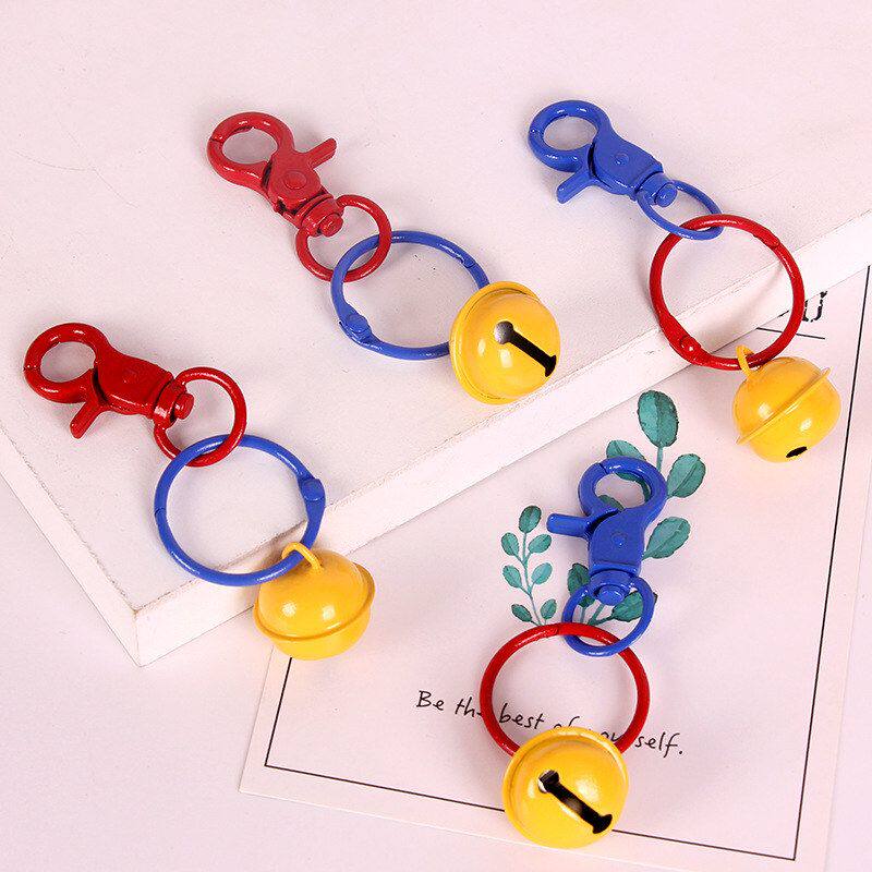 情侣钥匙扣小叮当铃铛钥匙圈包包挂件创意礼品饰品手工diy红蓝