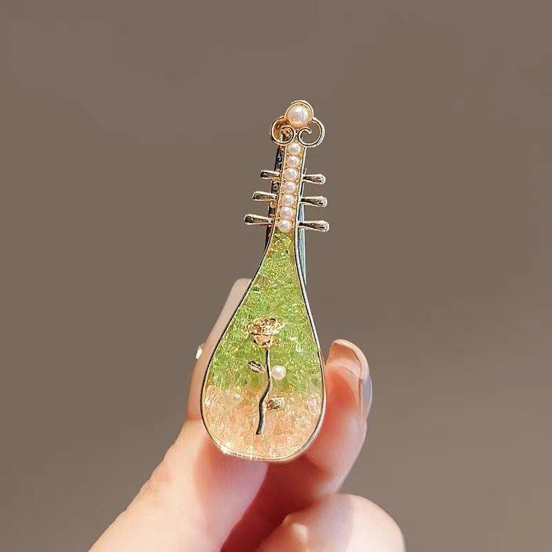 新中式玫瑰花琵琶发夹发饰侧边夹刘海夹女生碎发夹子古风发卡头饰