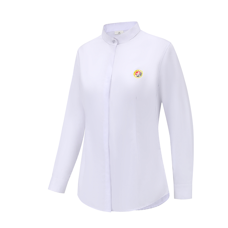 新款女士裁判服白色衬衣长短袖