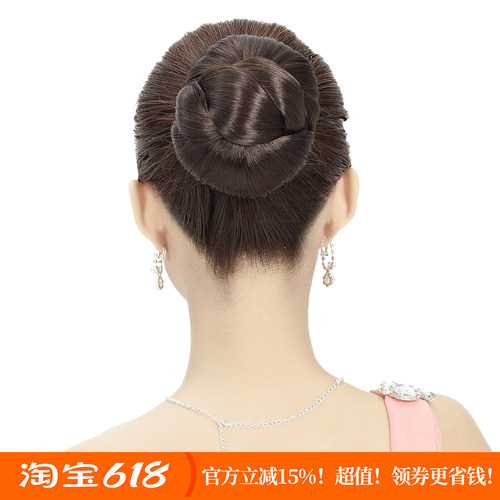 时尚盘发发髻花苞头假发