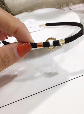 韩国东大门ins潮流校园女神锁骨链 日常穿搭唯美网红同款布艺项链