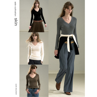 弹力内搭针织打底衫 无缝一体&100%美利奴羊毛修身 Document Cycle