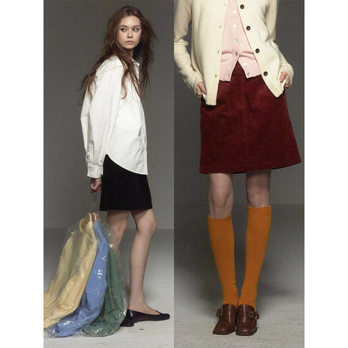 CycleDocument灯芯绒半身裙