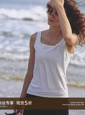Cycle Document  白色简约棉质吊带背心女通勤百搭无袖T恤打底衫