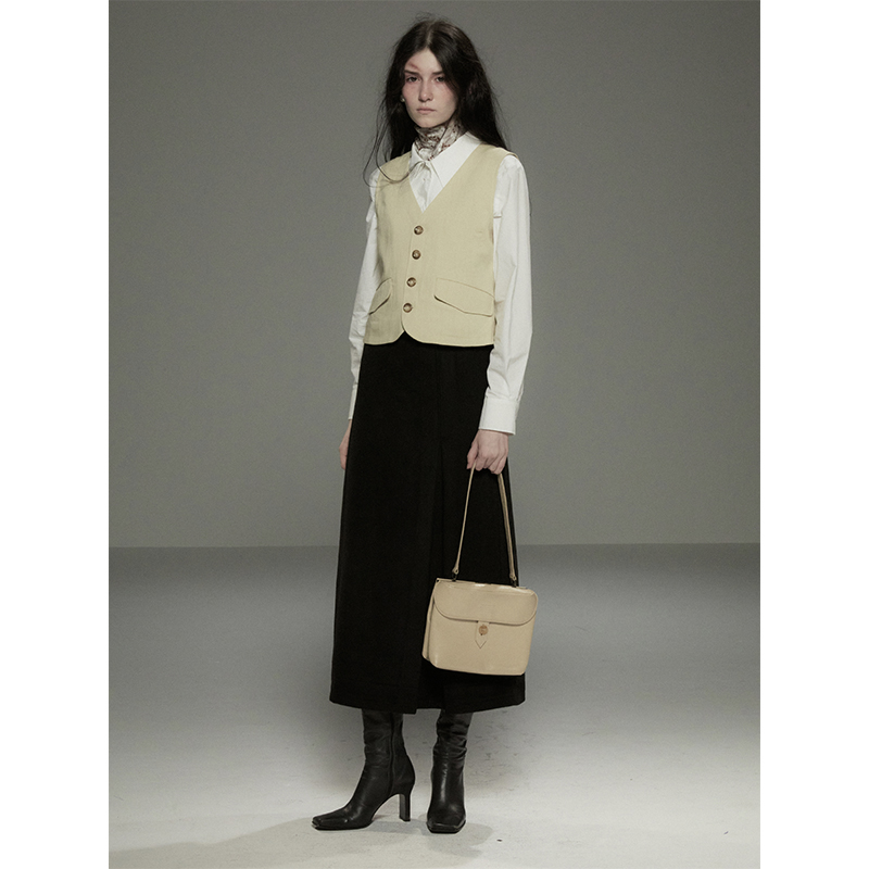 CycleDocument短款V领西装马甲