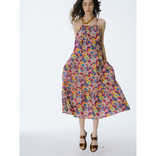 CycleDocument碎花挂脖连衣裙