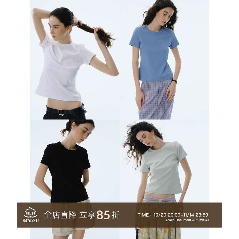 CycleDocument基础正肩短袖T恤