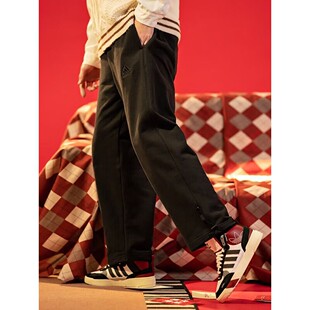 阿迪达斯Adidas运动裤 针织宽松直筒裤 长裤 IT3968 男休闲裤