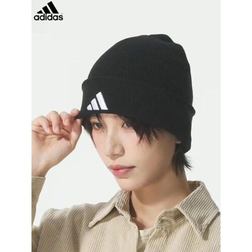 阿迪达斯正品毛线帽帽子男女帽运动帽针织帽保暖绒线帽JM0428