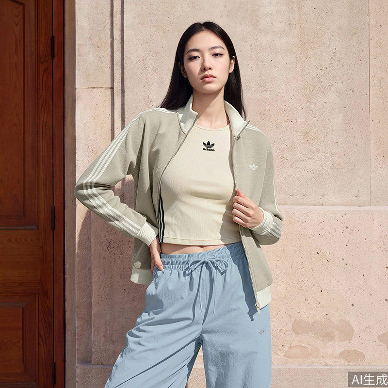 阿迪达斯三叶草男装女装子正品秋季复古风经典运动夹克外套KZ0511