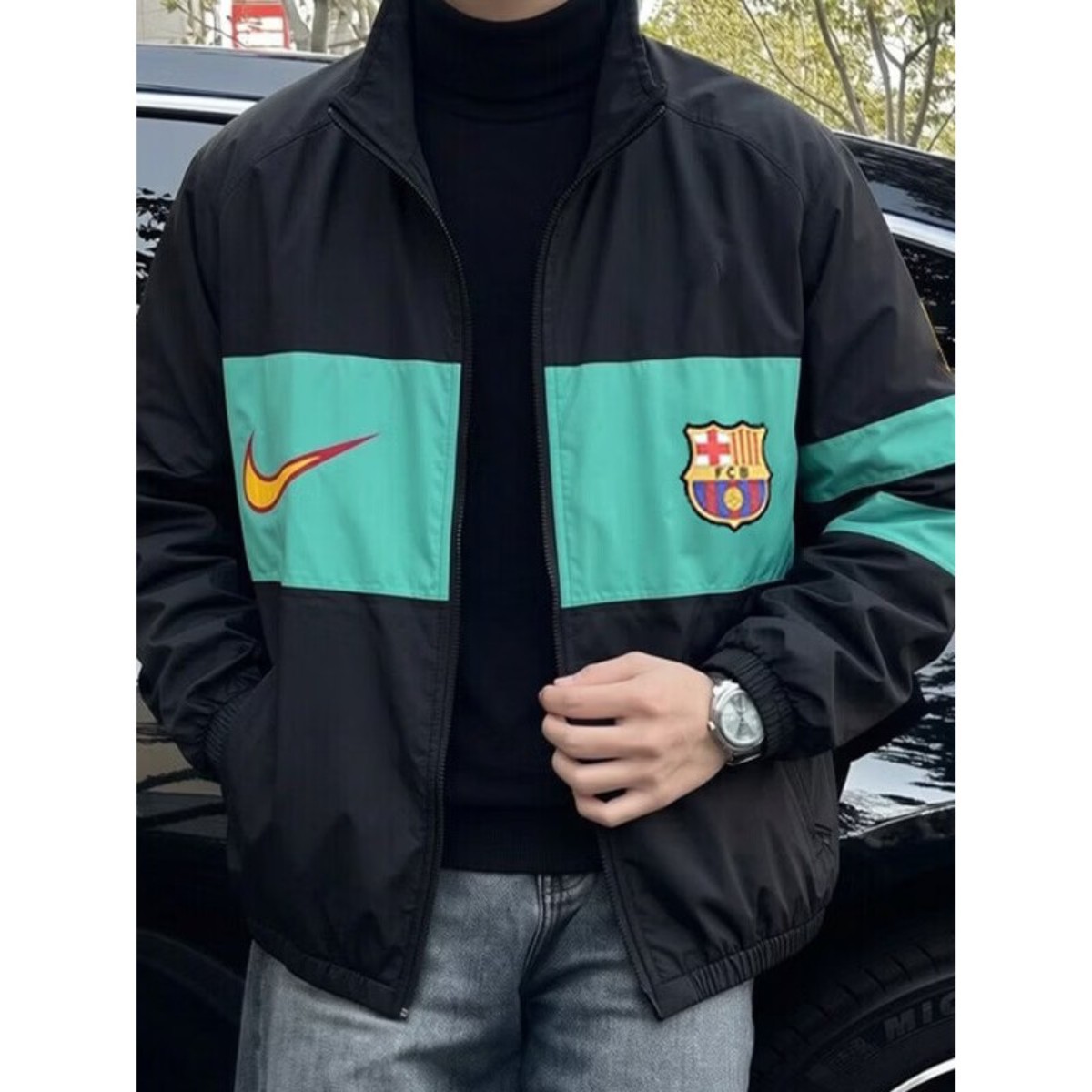 耐克NIKE外套男装新款运动服梭织透气足球俱乐部夹克IO4327-010