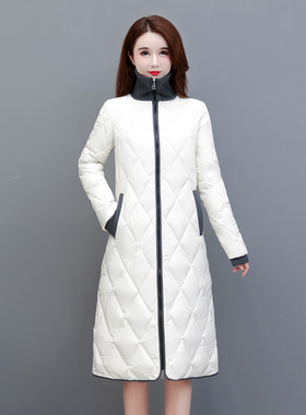 圣羽博雅妈妈冬装羽绒棉服女中年中长款修身棉衣外套新款