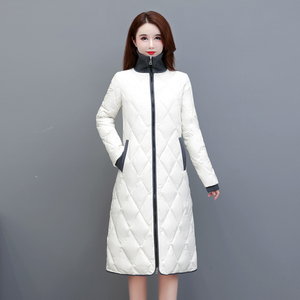 圣羽博雅妈妈冬装羽绒棉服女中年中长款修身棉衣外套新款