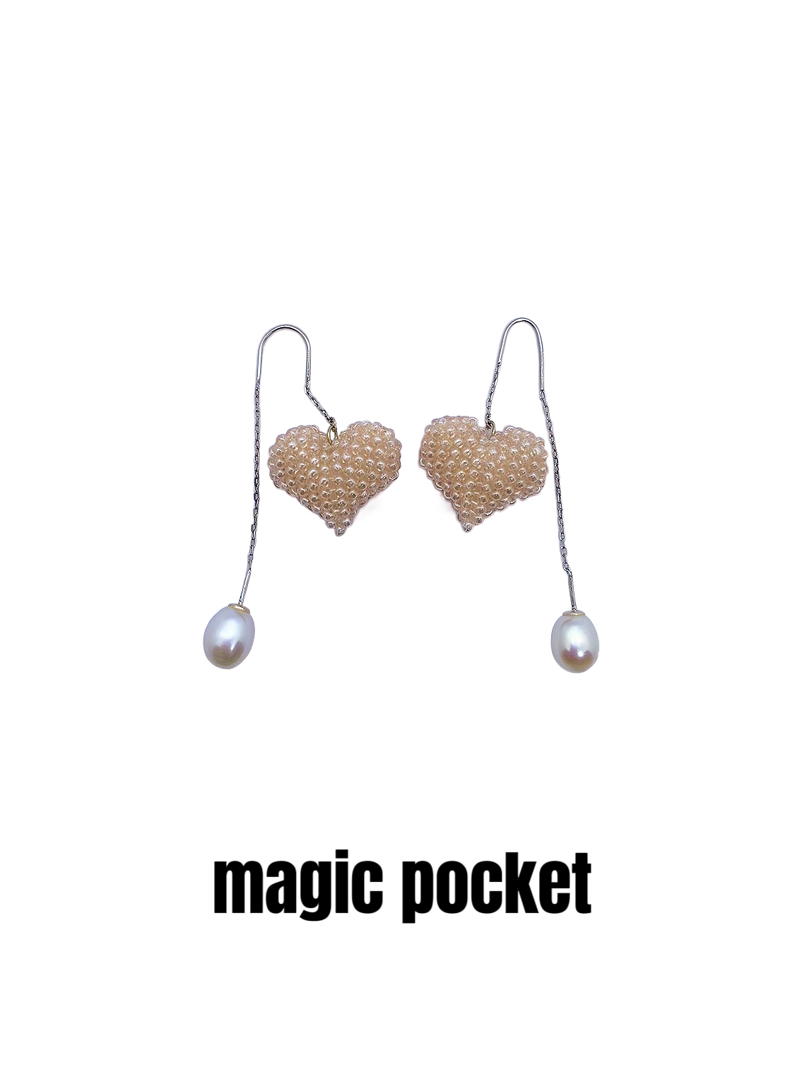 甜美珍珠女米珠纯手工耳饰珍珠