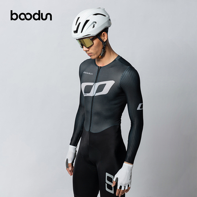 Boodun新款连体骑行服长袖女春夏季公路自行车运动竞技男骑行装备