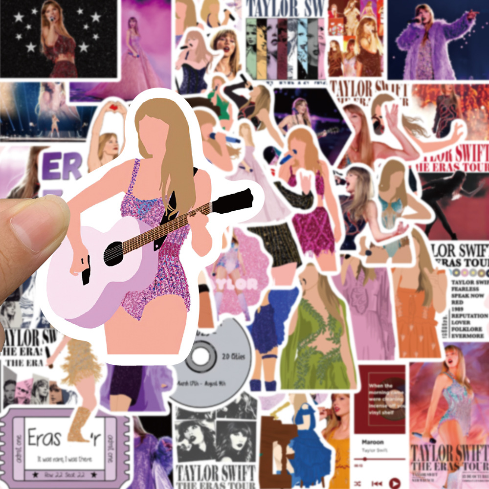 50张泰勒斯威夫特演唱会贴纸电脑手机壳吉他贴画 Taylor Swift