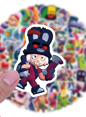 110张荒野乱斗贴纸装饰手账文具水杯电脑防水贴画 Brawl Stras