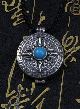 男女款护身符朱砂盒子吊坠空托