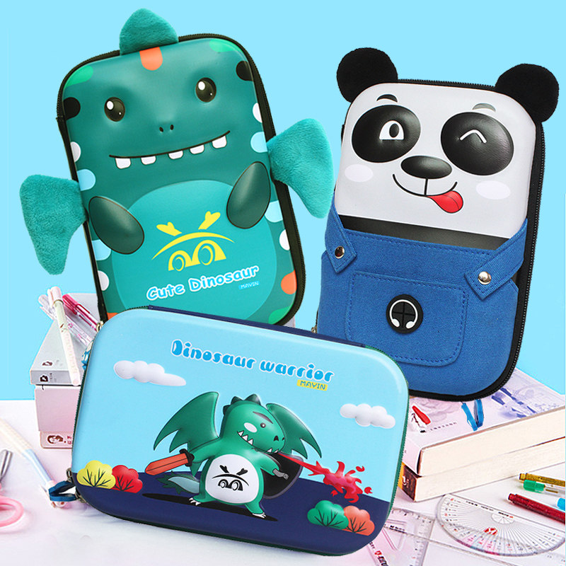 新品3D恐龙文具盒男生熊猫笔袋小学生文具铅笔盒学习用品儿童礼物
