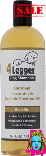 4Legger Organic Oatmeal Dog Shampoo with Aloe and Lavender
