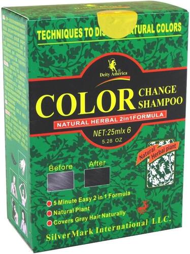 预 Deity Shampoo Color Change Kit Natural Herbal 2-N-1 Black