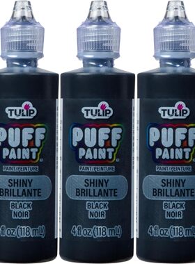 美国 Tulip Dimensional Fabric Paint 4 oz Slick Black 3 Pack