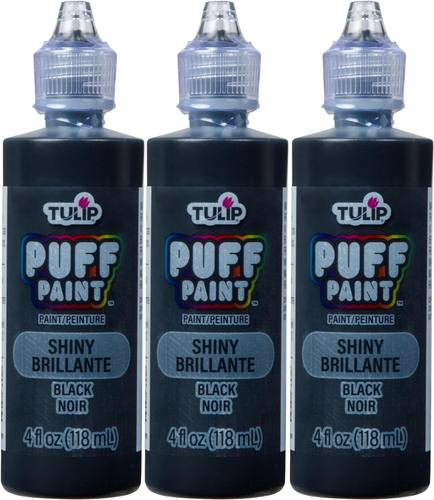 美国 Tulip Dimensional Fabric Paint 4 oz Slick Black 3 Pack