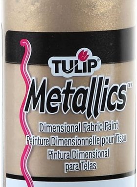 TULIP 17372 Dimensional Fabric Paint 4oz Metallic Gold