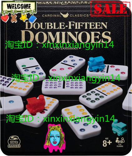 美国 Double Fifteen Dominoes Set in Storage Tin