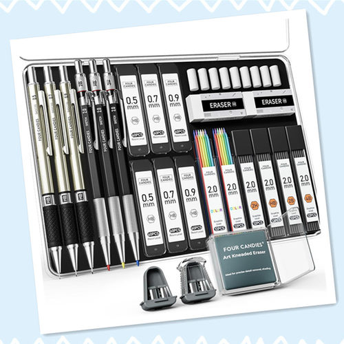 Four Candies 25PCS Art Mechanical Pencil Set with Case