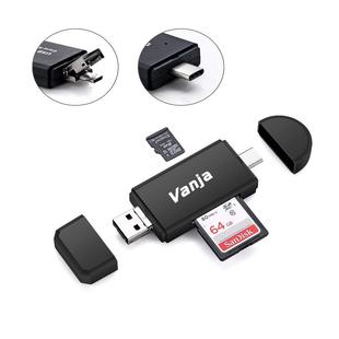 Vanja SD/Micro SD Card Reader, USB Type C Micro USB OTG Adap