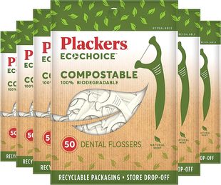 Pack Dental Flossers Compostable Plackers EcoChoice