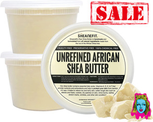 Sheanefit Raw Unrefined African Shea Butter, Natural Body Bu