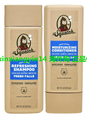 Dr. Squatch Natural Hair Bundle for Men Shampoo Conditioner