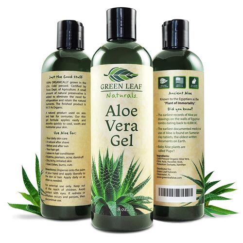 Green Leaf Naturals Organic Aloe Vera Gel for Natural Skin
